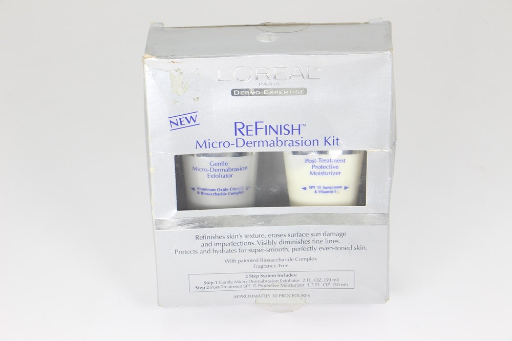 2 PACK L'oreal REFINISH Micro-Dermabrasion Kit 2 Piece Set U57B