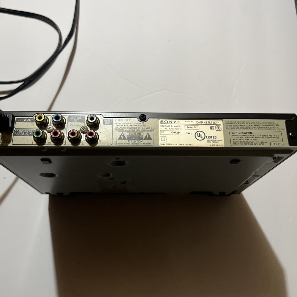 Sony DVD Player — Tested & Working