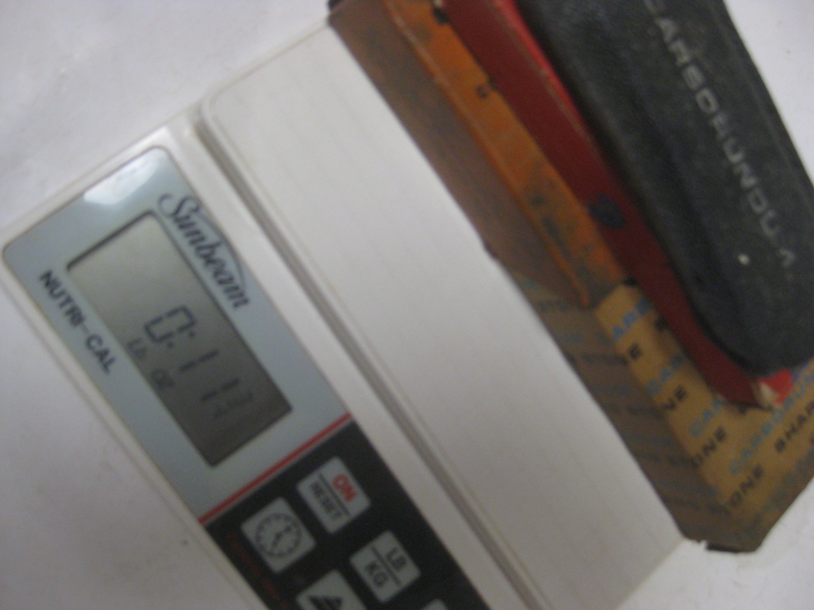 Set Of 3 Vintage Carborundum Sharpening Stone In Original Box