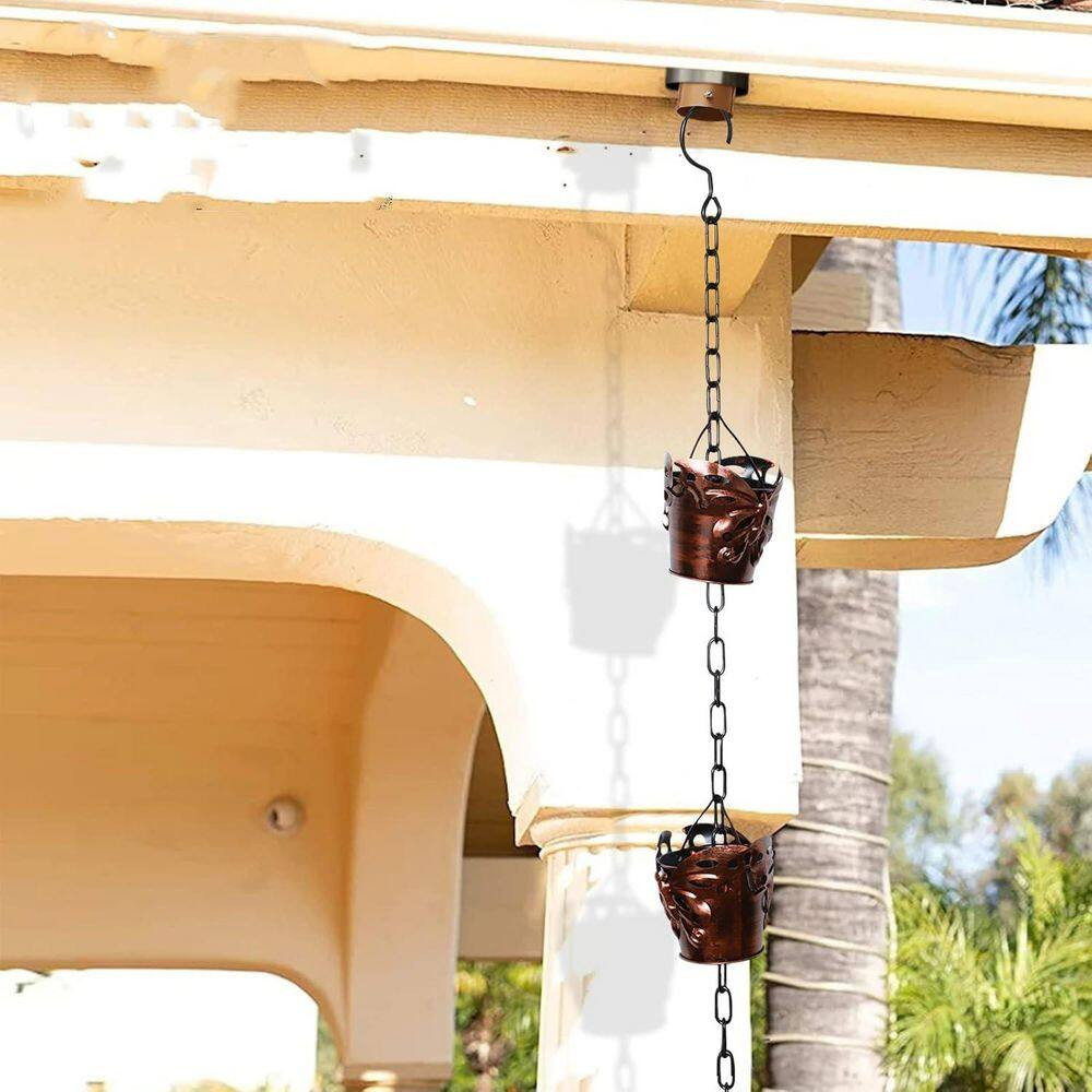 8.5 Ft. Butterfly Bronze Iron Rain Chains