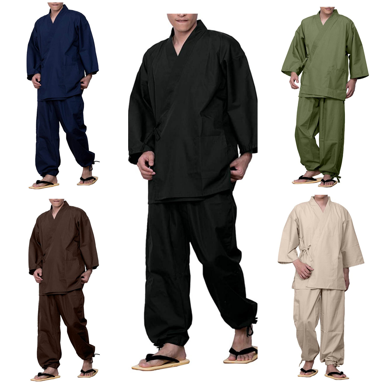 Japanese Traditional Working Wear Samue Clothing Relax Wear Polyester Japan New