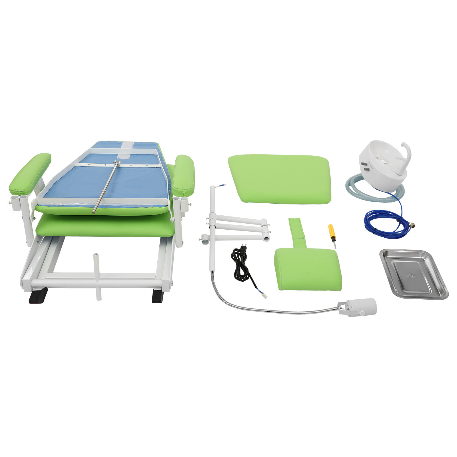 100kg Capacity Folding Mobile Chair LED Dental Chair Portable Dental Chair US