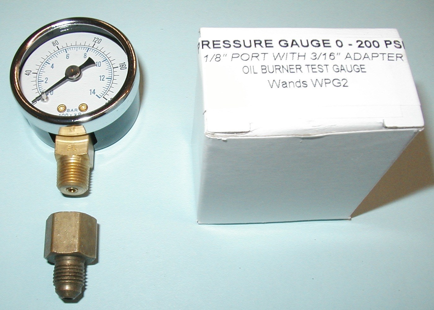 Oil Burner Fuel Pressure Test Gauge for Beckett, Suntec, Webster & Danfoss Pumps