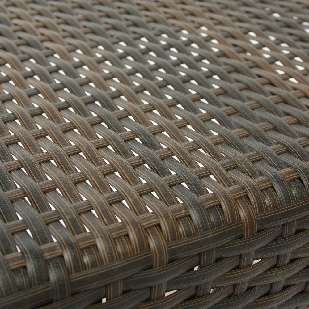 Salem Outdoor Wicker Adjustable Folding Table, Multibrown