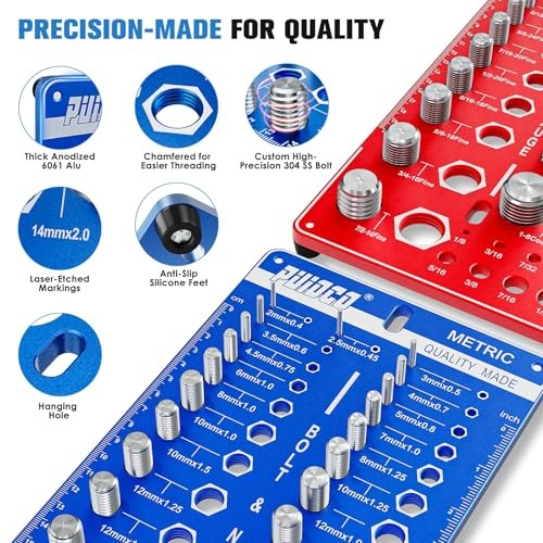 68 Nut and Bolt Thread Checker Standard and Metric, Screw 68 Thread Checker