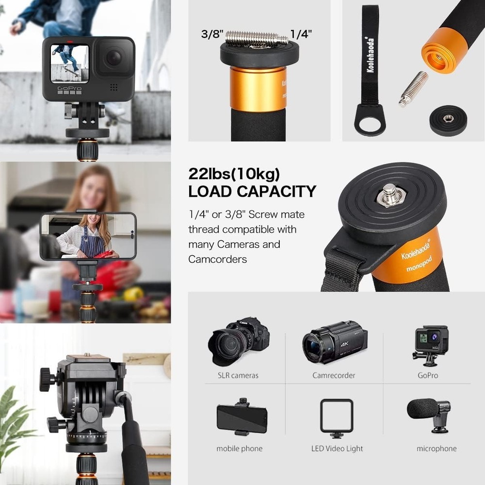 Versatile Monopod with Tripod Base - Lightweight & Durable for Photographers