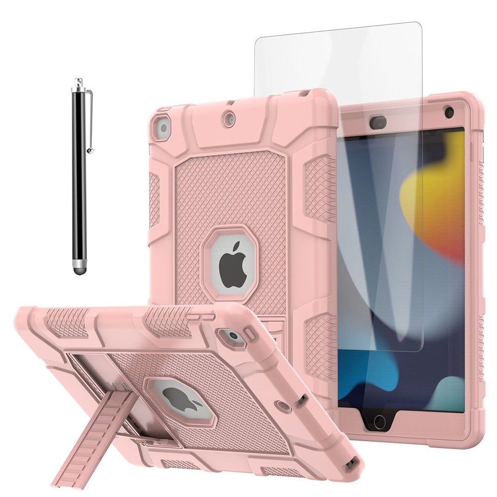For iPad 9th Generation Case Heavy Duty Shockproof Rugged Cover+Screen Protector