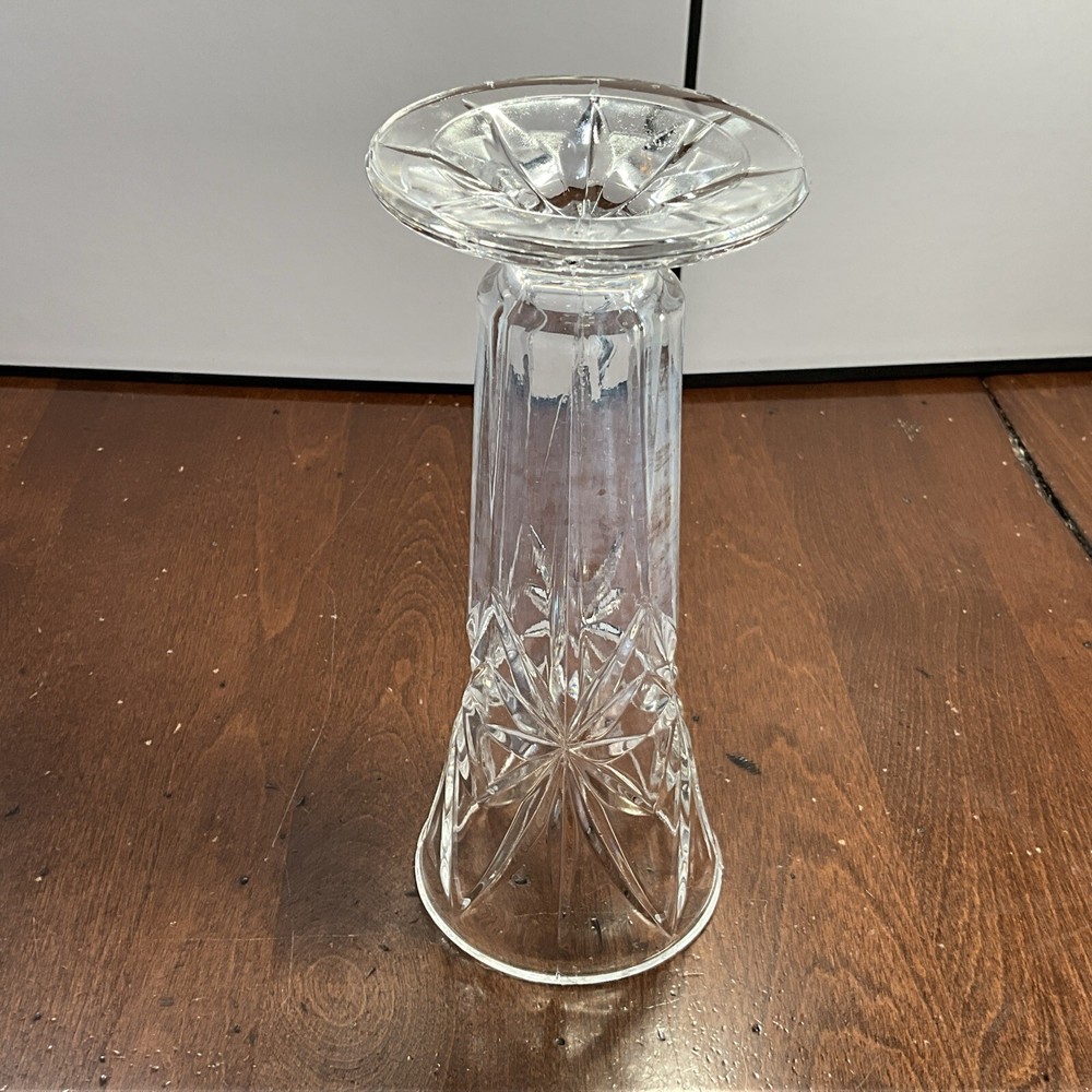 7” Cut Glass Bud Vase 3” Opening