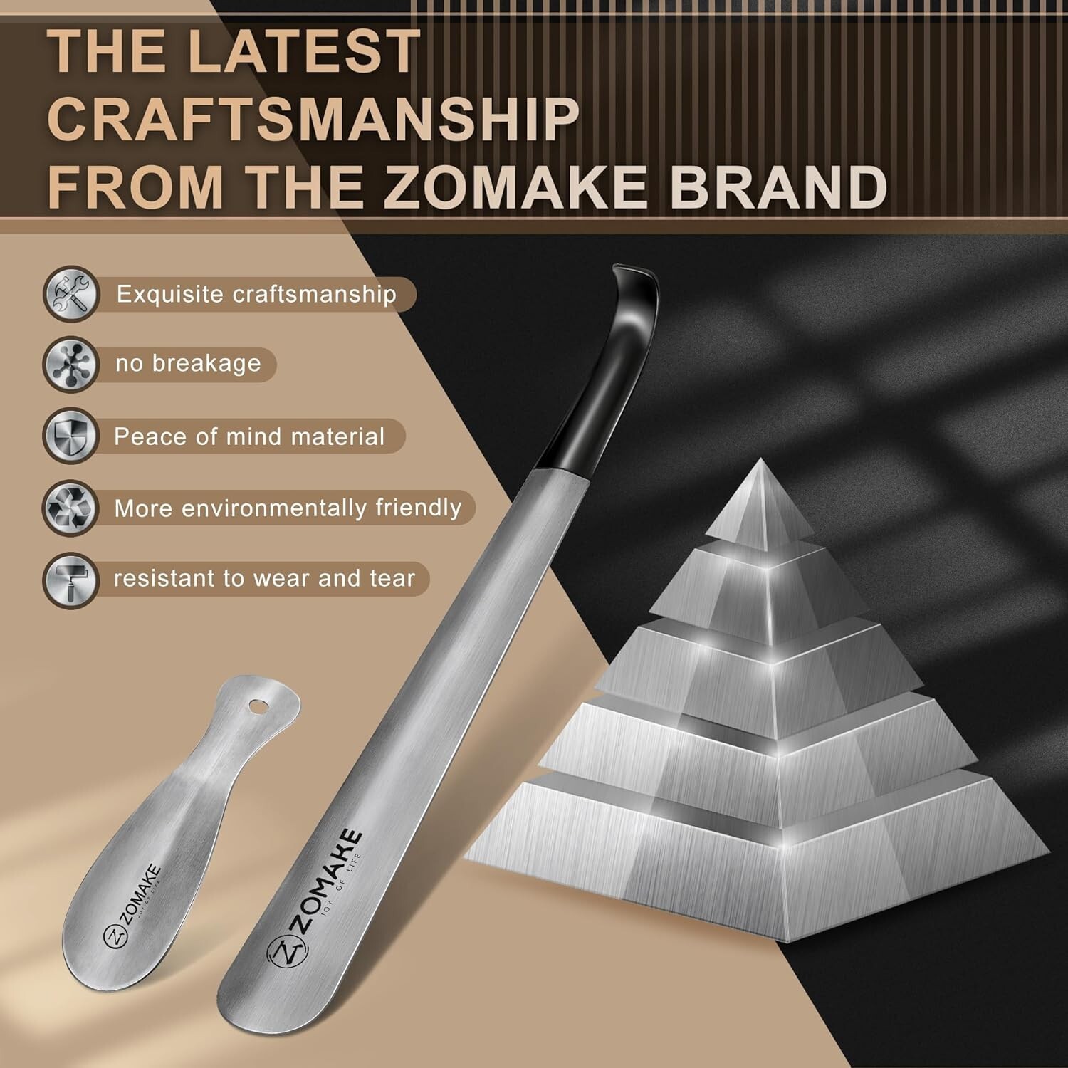 Metal Shoe Horn: Long Handle ShoeHorn for Seniors Men Women and Kids Shoehorn