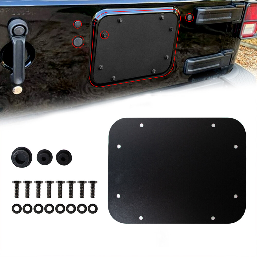 1 Set Spare Tire Carrier Delete Plate w/ Bolts Fits Jeep Wrangler JK 2007-2018