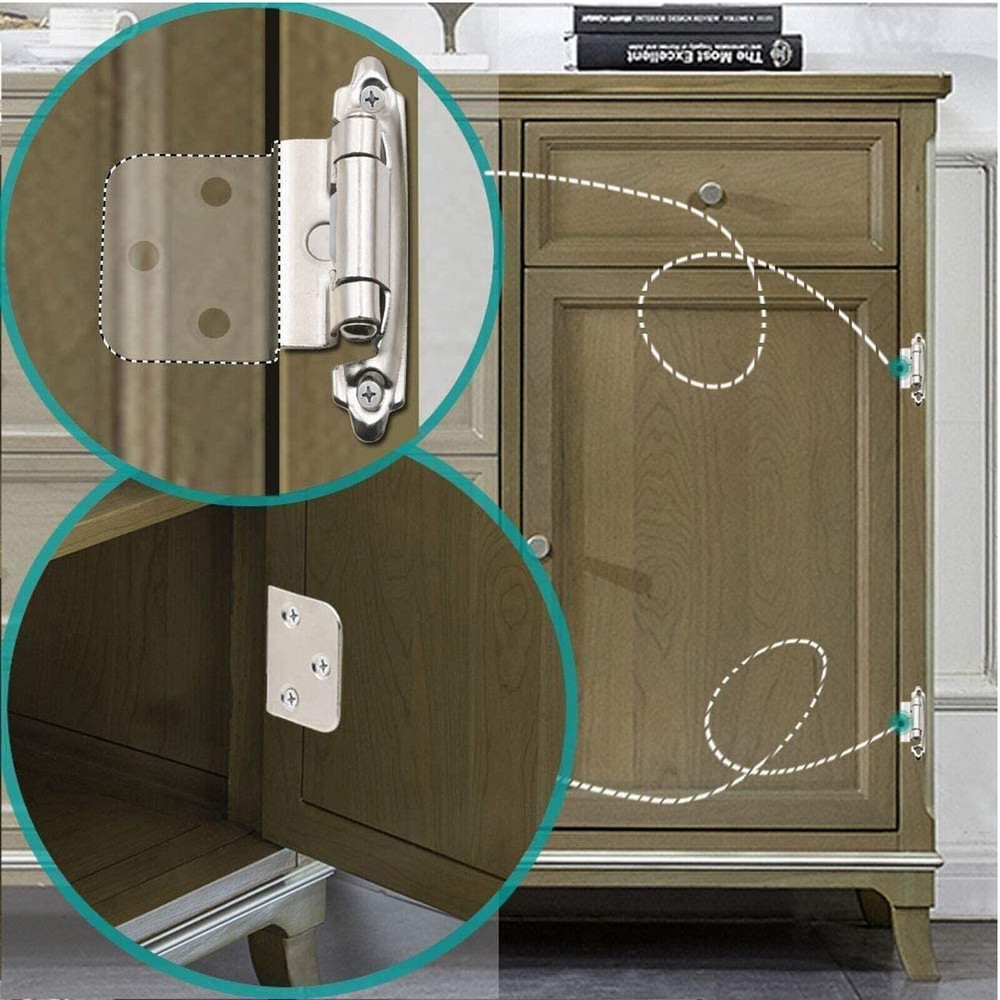 3/8" Kitchen Door Cabinet Hinges Self Closing Offset Inset Face Mount Self Close