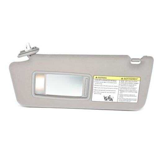 Light Gray Sun Visor Left Driver Side Compatible with Tacoma Light Gray (Left)