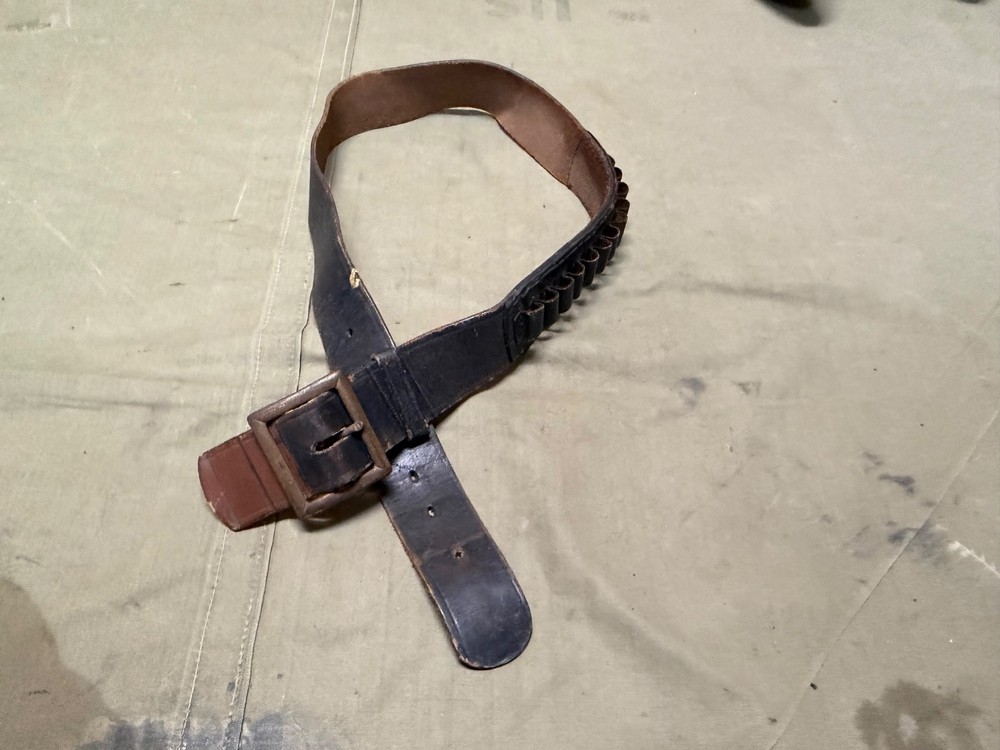 ORIGINAL WWI US ARMY INFANTRY M1910 .45 PISTOL EQUIPMENT GARRISON LEATHER BELT