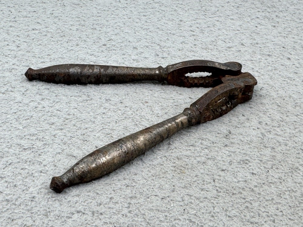 Vintage Cast Iron Handheld Reversible Hinged Nutcracker