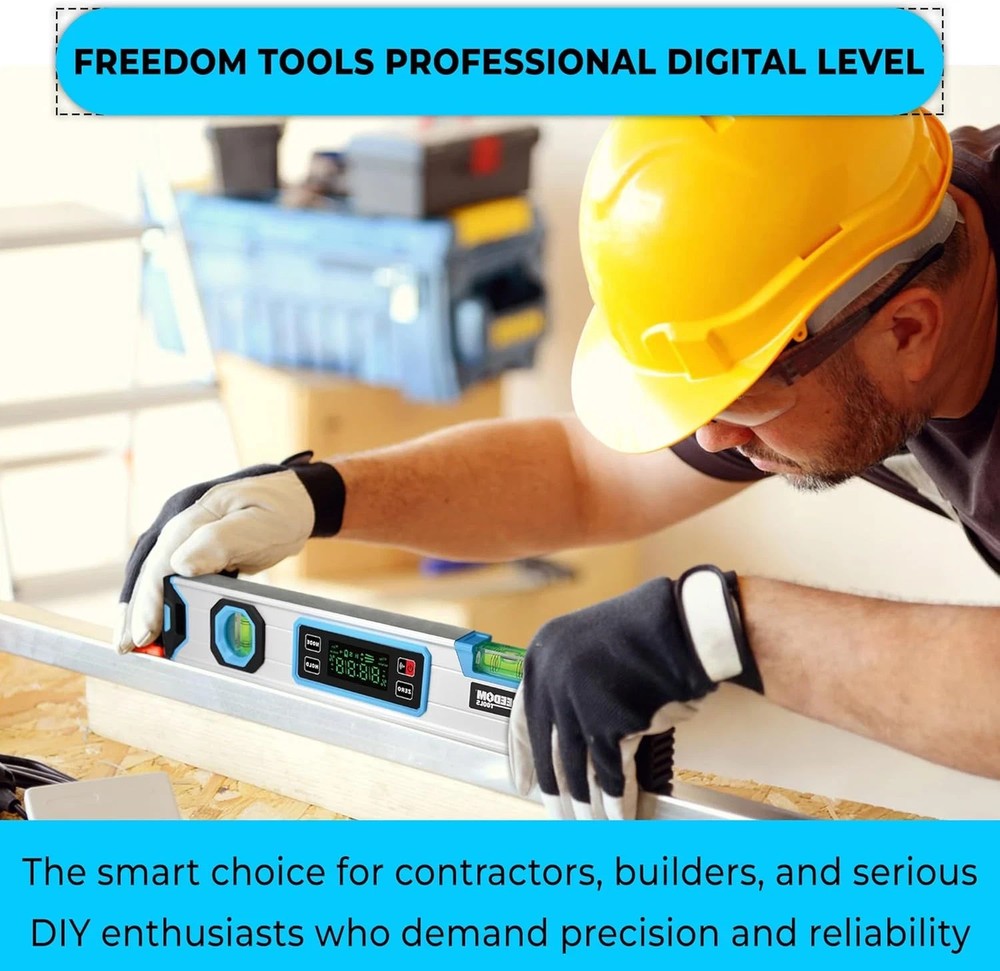 Freedom Tools 15.7" Digital Level LED Display - Professional Electronic Level