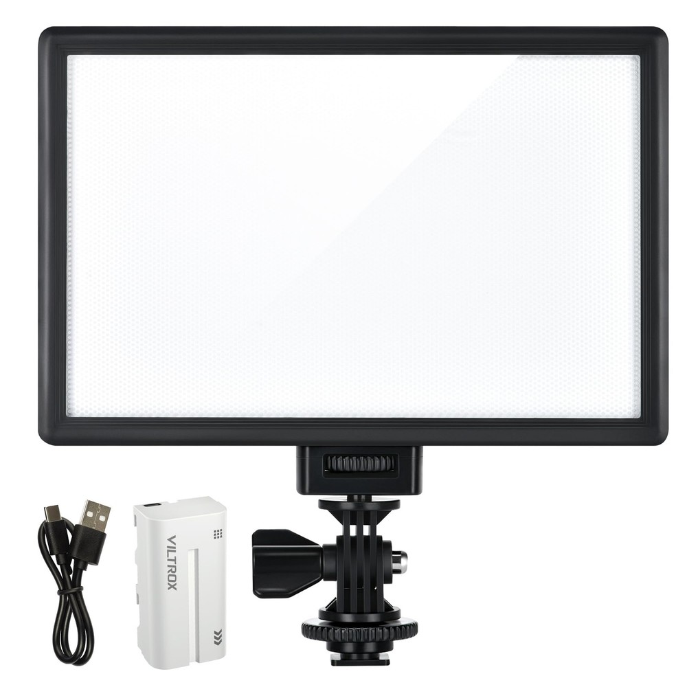 15W LED Video Light Panel, 3300K-5600K On Camera Light, Super Thin Key Light ...