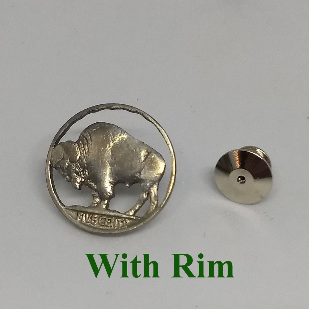 Buffalo Nickel Cut Coin Pin