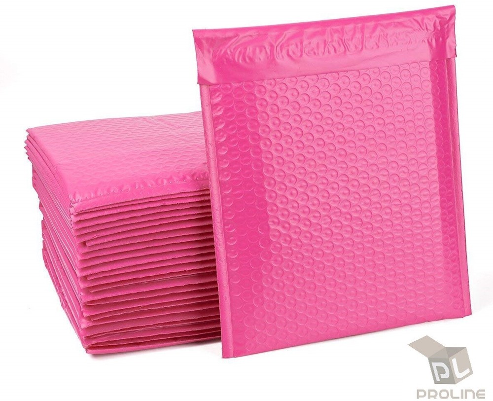 ProLine 250 #0 6.5x10 Extra Wide Pink Poly High Bubble Mailer DVD CD Envelopes