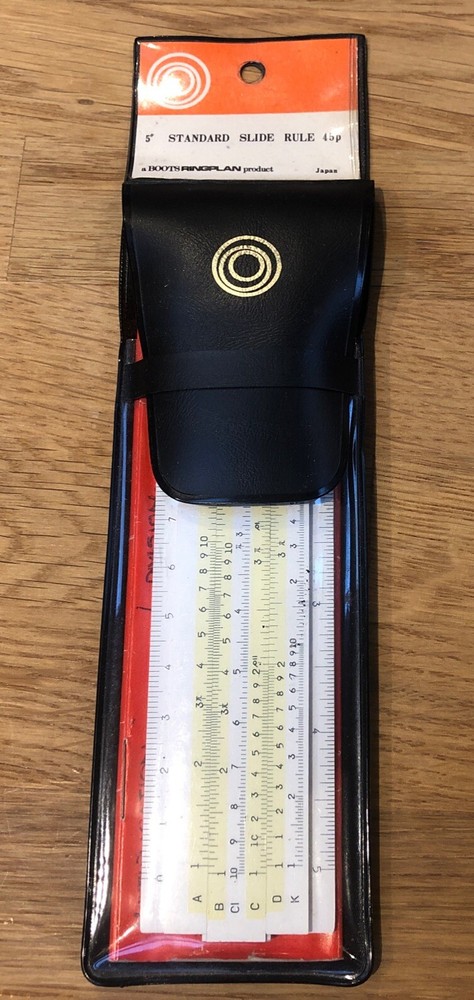 Boots Ringplan Precision Slide Rule with Case & Manual Vintage