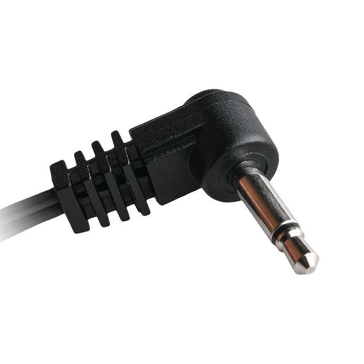 Cioks Flex 5050-1 50cm (20″) Positive Tip AngledStraight 3,5mm Black Plug