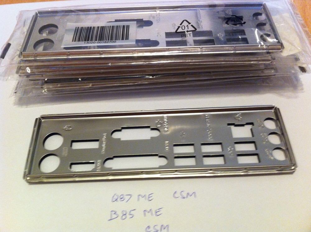ASUS IO SHIELD for ASUS B85M-E ,B85M E CSM , Q87M-E , Q87ME CSM SI ,CLASS-A