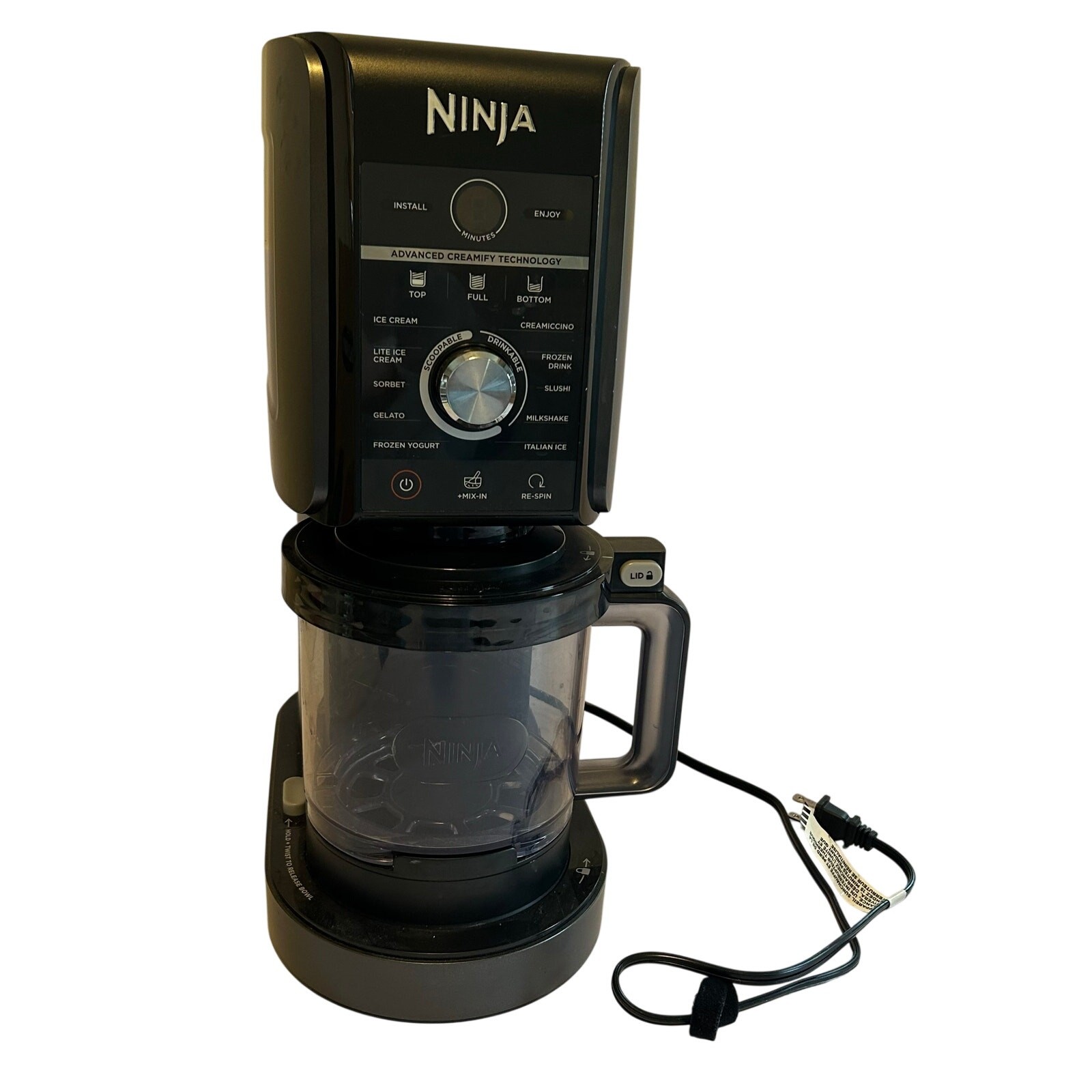 Ninja Creami Deluxe Black 11-in-1 Ice Cream & Frozen Treat Maker 4 Pints Works