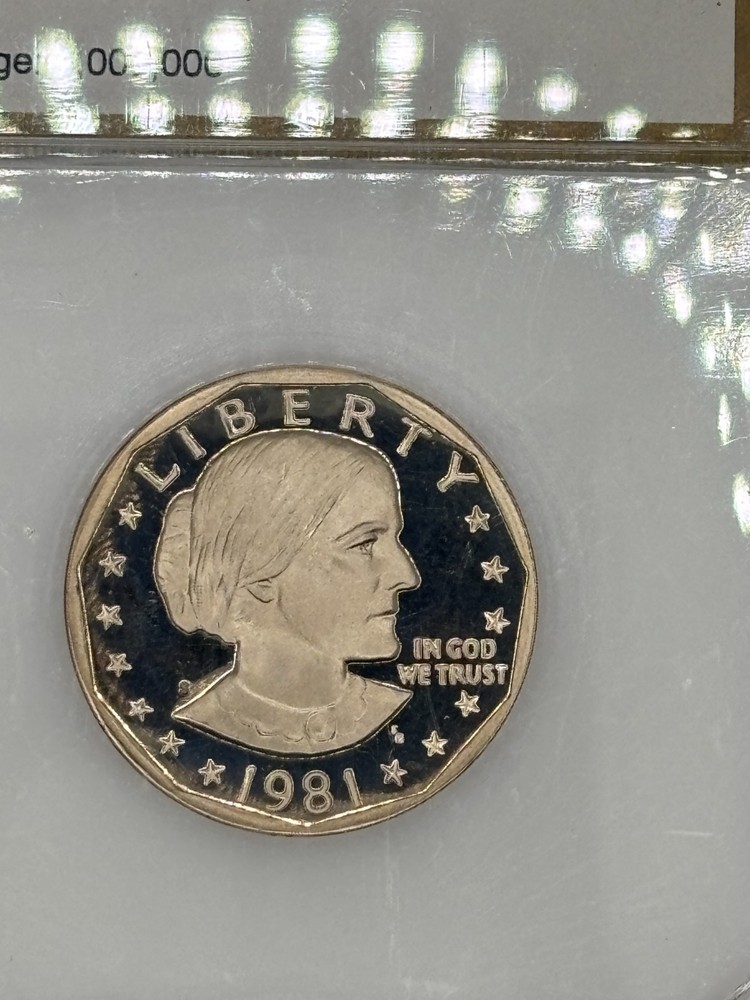 Susan B Anthony Dollar 1981 S Proof Deep Cameo