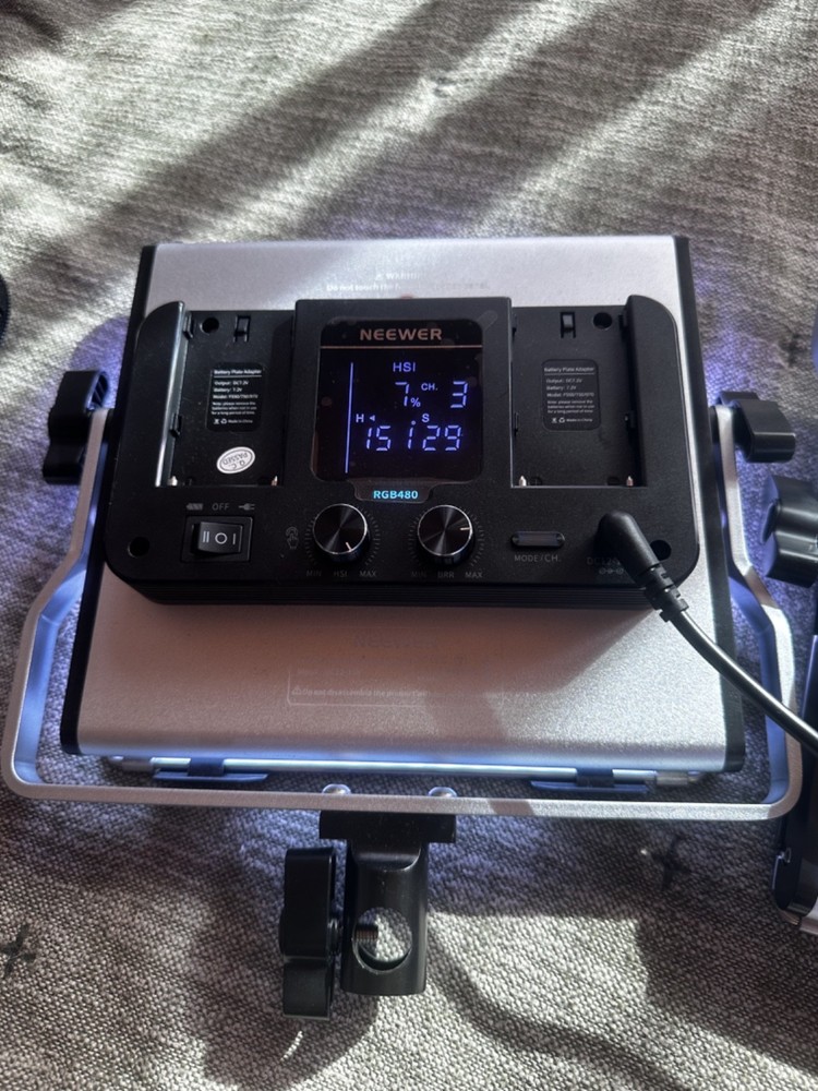 Neewer 2 Pack 480 LED Dimmable Panel Video Light with Carrying Bag