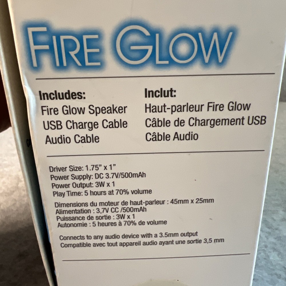 iSound Fire Waves Color Changing Bluetooth Speaker Black & Red