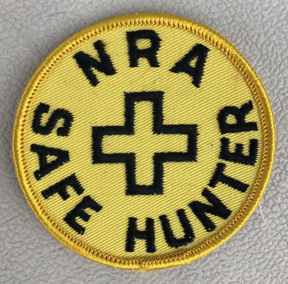 Yellow NRA SAFE HUNTER 3” Round Embroidered Patch