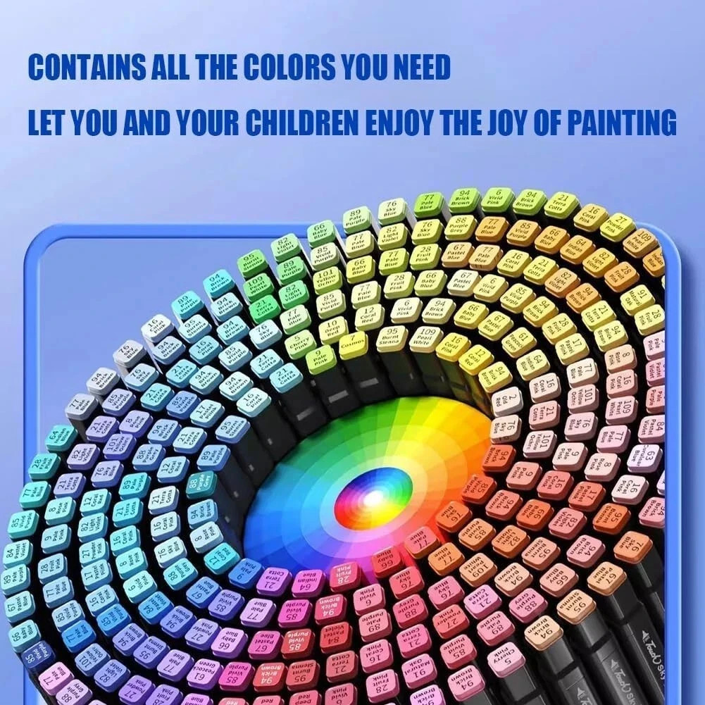 168 Colors Art Markers Pens, Dual Tips Alcohol Markers Permanent Sketch Markers