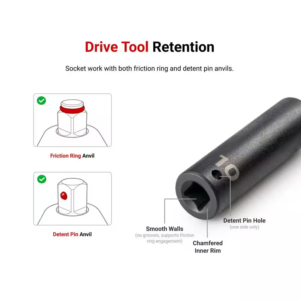 1/2 Inch Drive X 1-7/8 Inch 6-Point Impact Socket