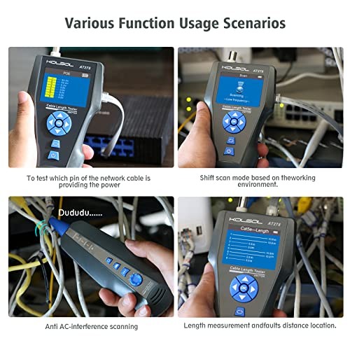 Network Cable Tester, AT278 TDR Multi-Functional LCD Wire Tracker for NF-8601S
