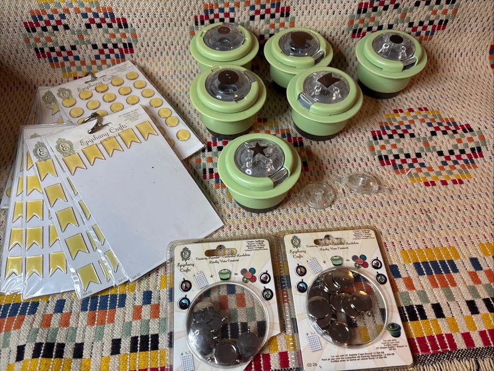 Epiphany Crafts Shape Studio Tools Lot Bubble Caps Punches