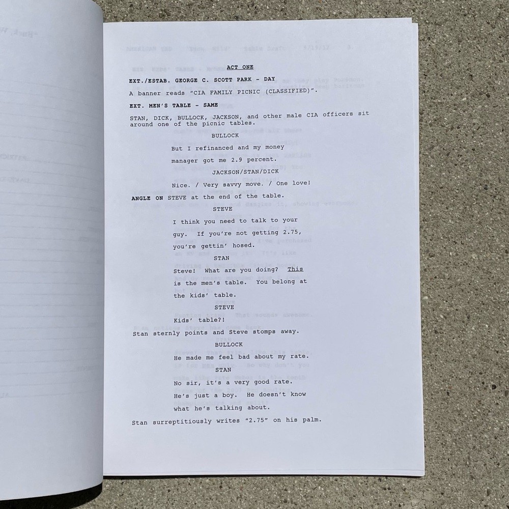 American Dad 2012 Buck, Wild Production Used Table Draft Script Seth MacFarlane
