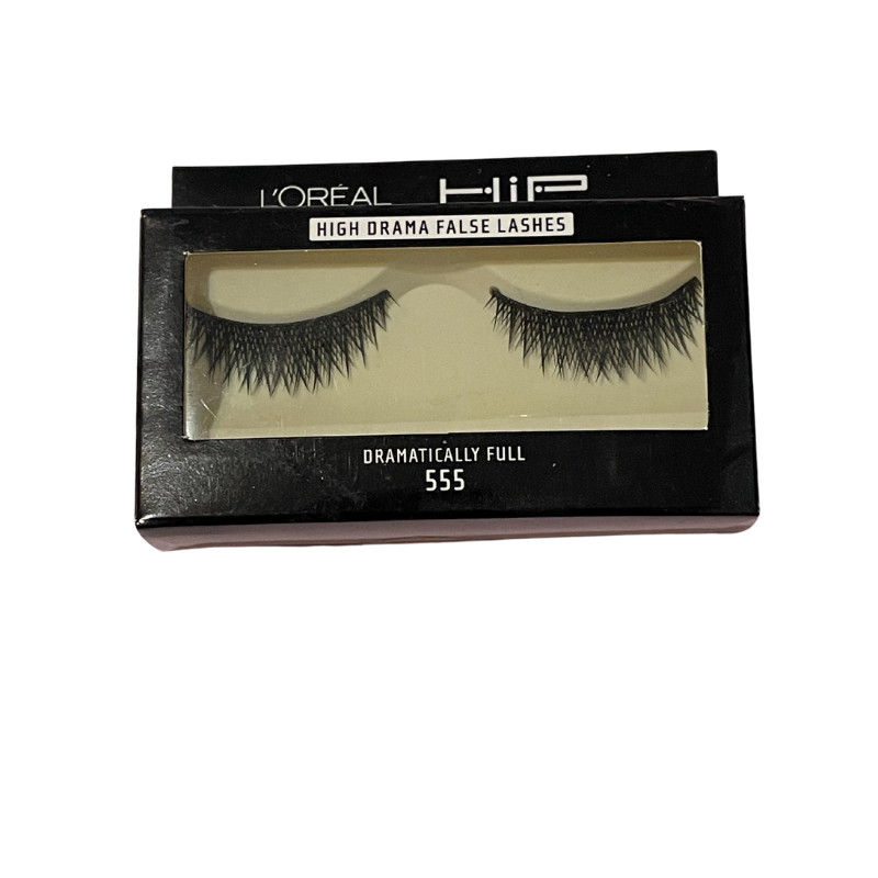 L'oreal Hip High Drama False Eyelashes Dramatically Full 555 Black New