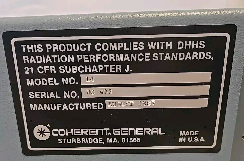 Vtg. Coherent Laser Everpulse Model 14