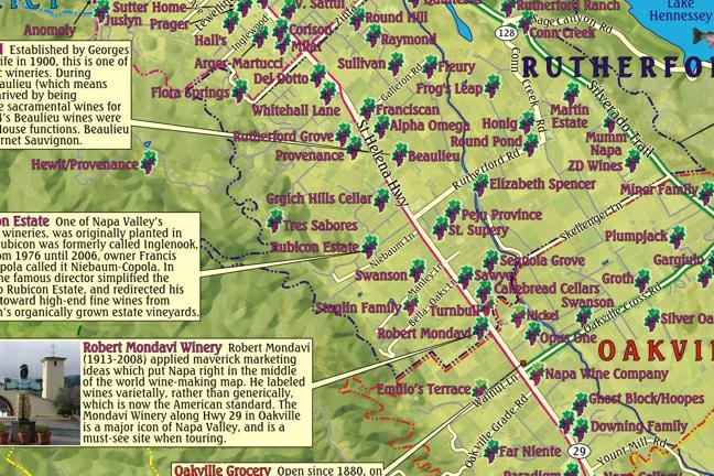 Napa Valley Wine Map and Guide by Franko Maps