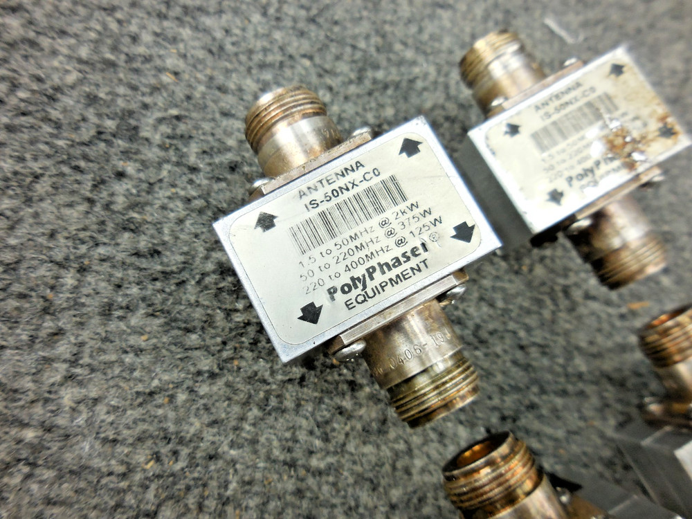 (4) Polyphaser IS-50NX-C0 Flange Mount Impulse Arrestor