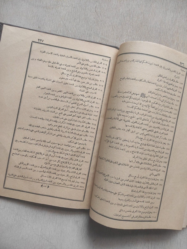 Arabic Manuscript Book كتاب مخطوط تهذيب الفروق و القواعد السنية، أصول الفقه ج 1