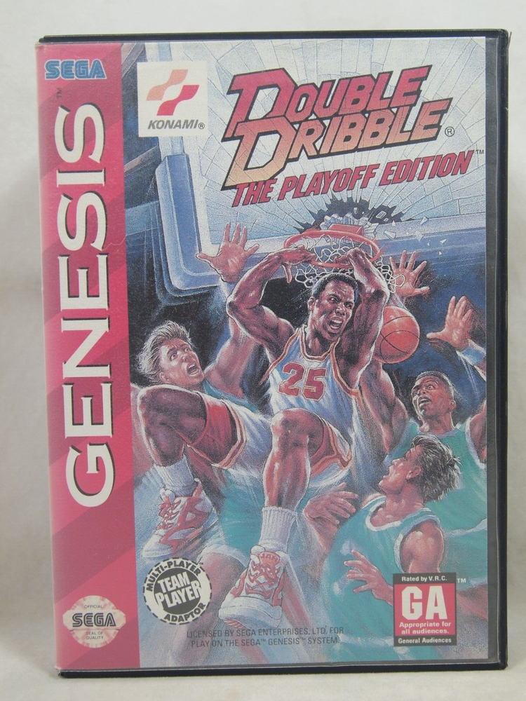 Double Dribble The Playoff Edition Case (SEGA Genesis) Authentic BOX ONLY