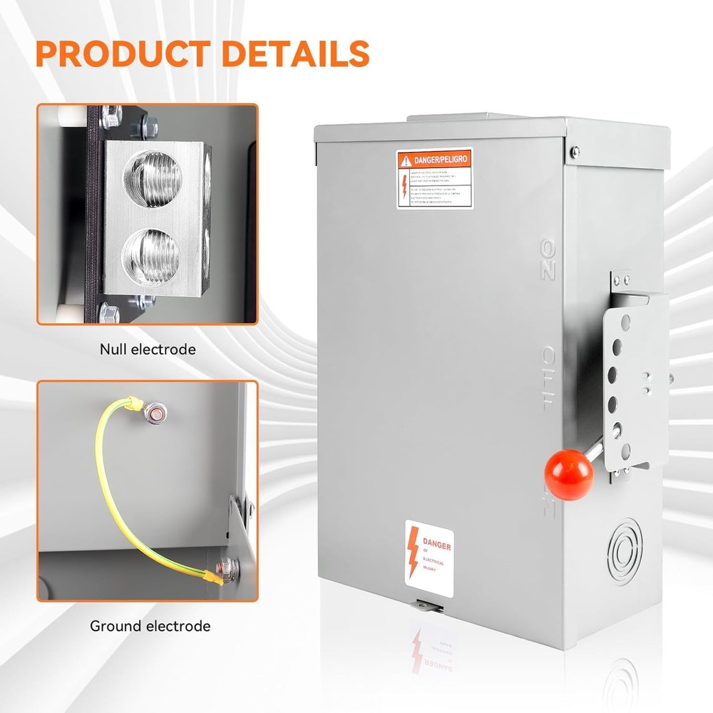 Double Throw Safety Switch 200A 48000W
