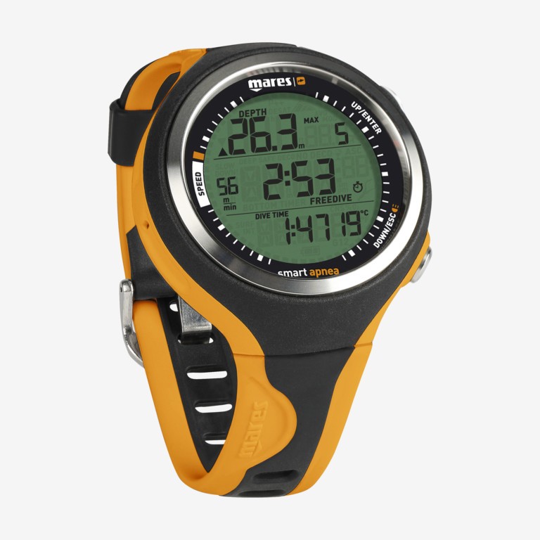 Mares Smart Apnea Dive Computer, Black/Orange