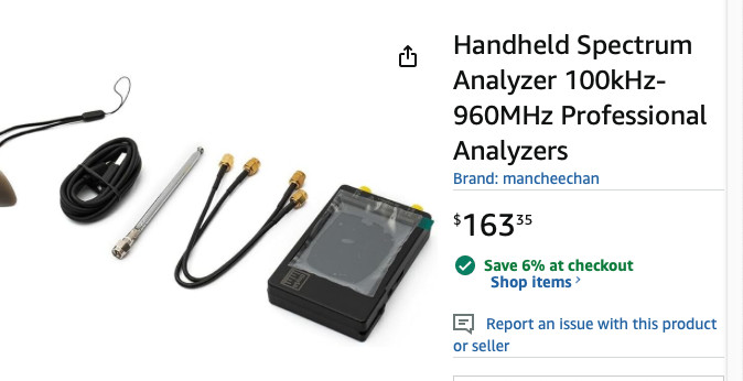 Handheld Spectrum Analyzer 100kHz-960MHz Professional Analyzers(Openbox)