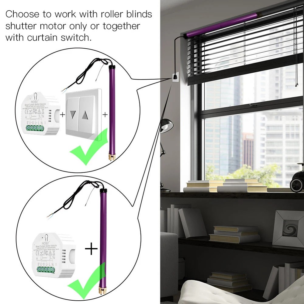 WiFi Smart Curtain Switch Graffiti APP Control RF Radio Frequency Remote Control
