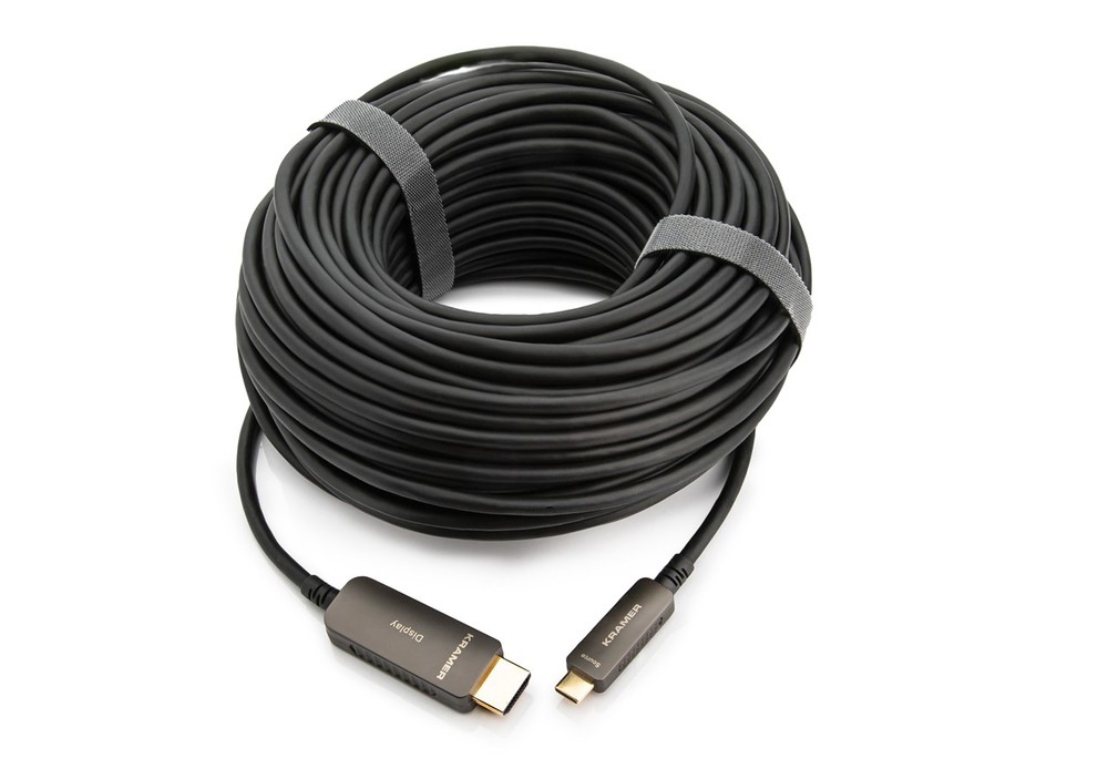 Kramer CP-AOCU/CH-50 USB-C to HDMI Cable 4K60 Plenum 50ft