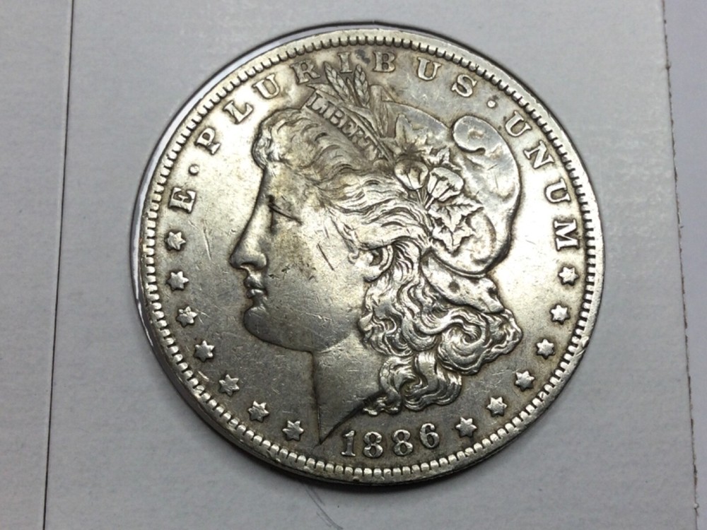 1886-O Morgan Dollar in extra fine