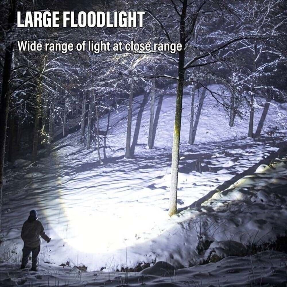 2Pack Solar/USB Super Bright Rechargeable LED Spotlight Flashlight Searchlight