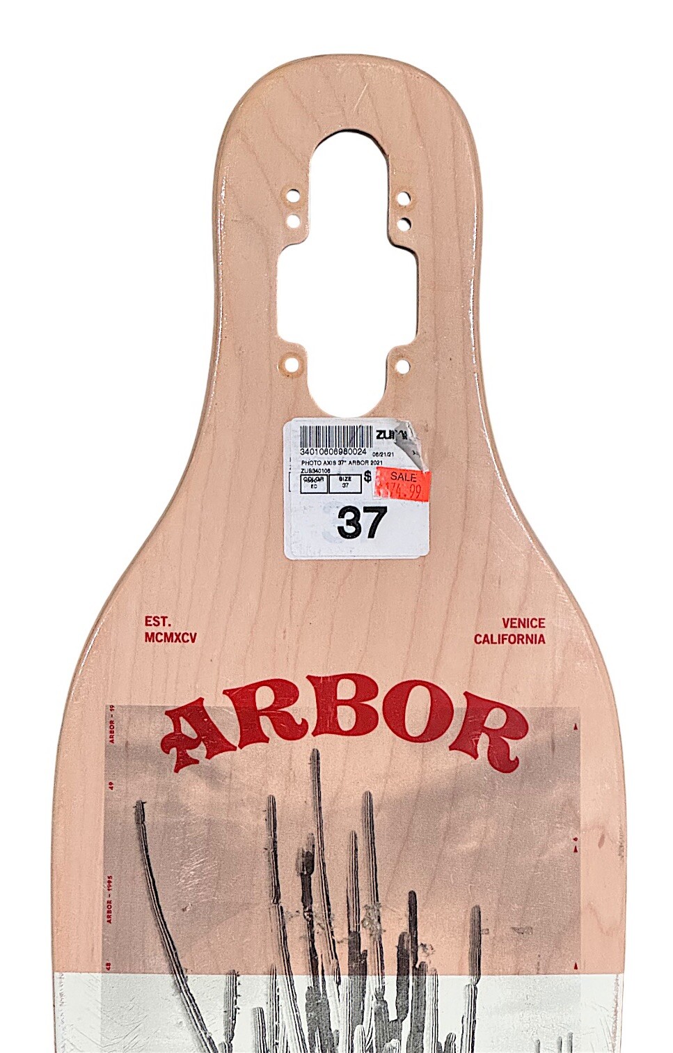 Photo Axis 37” ARBOR 2021 Performance Longboard Deck - 8.5" Photo Collection