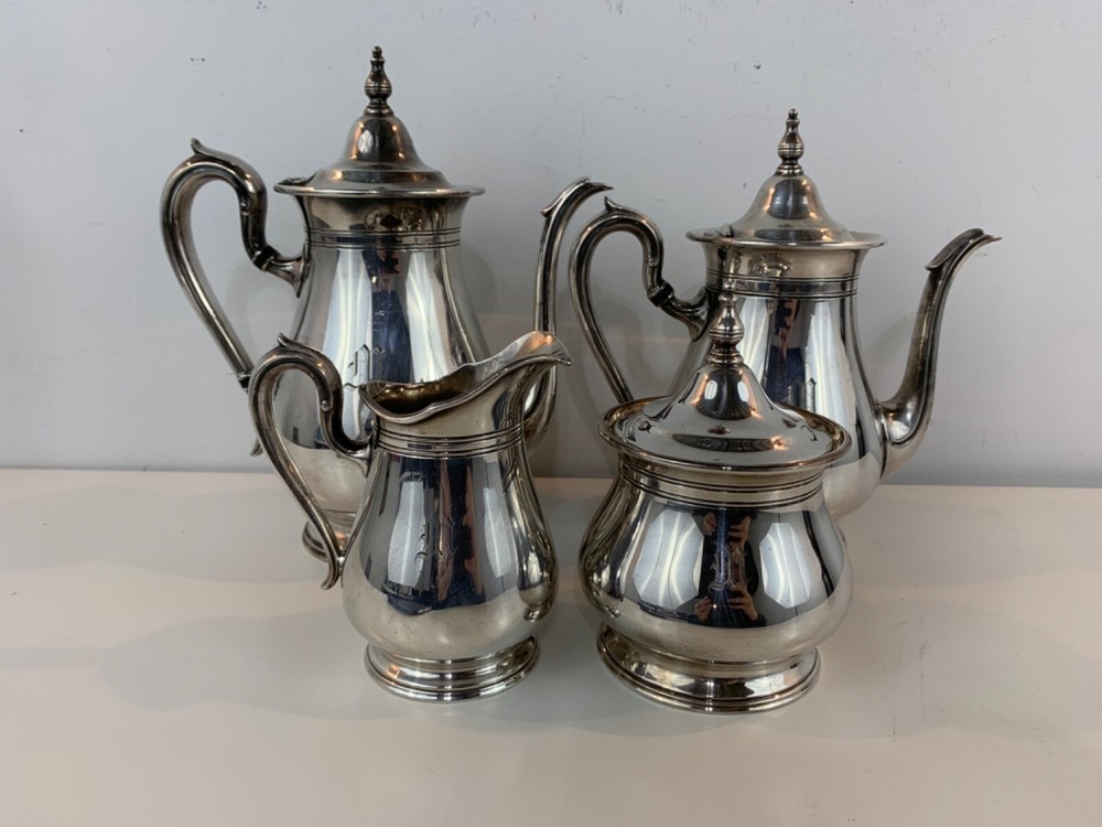 Vintage Reed 4 Barton Silver Plate Four Piece Tea set 4060